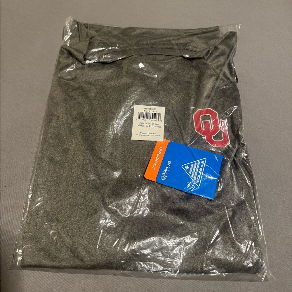 OU Columbia Gray Long Sleeve Tee